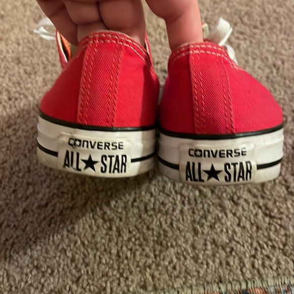 Red Low Top Converse - Picture 4 of 6